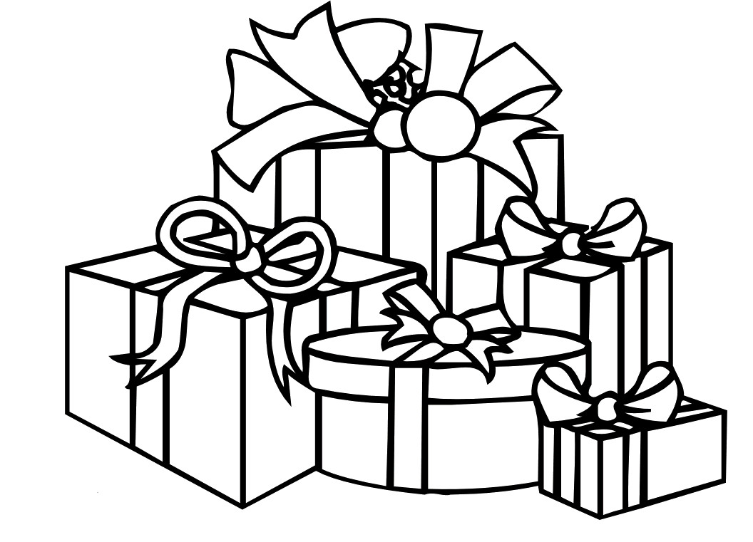 1056x761 Gift Coloring Page Tixac