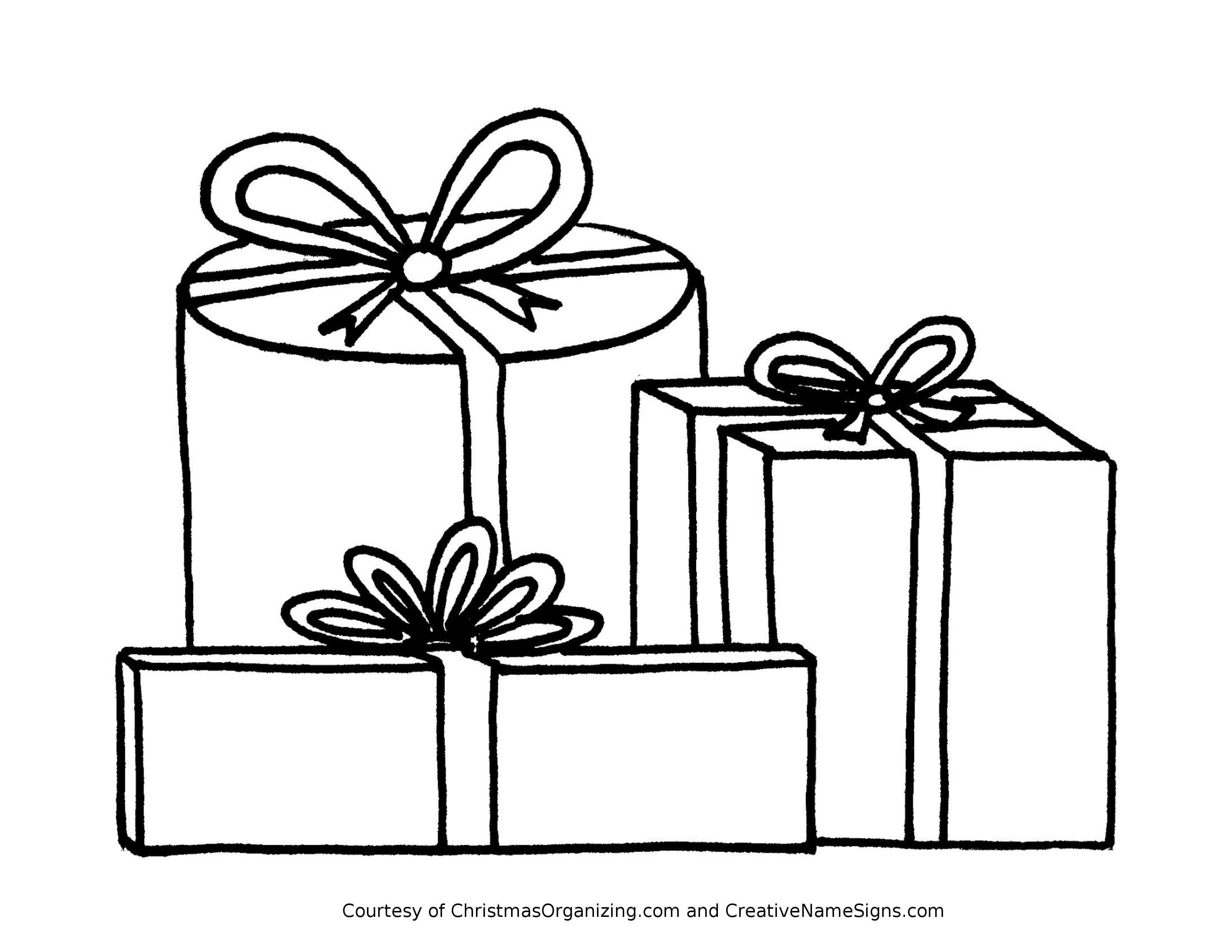 3300x2550 Christmas Present Coloring Pages
