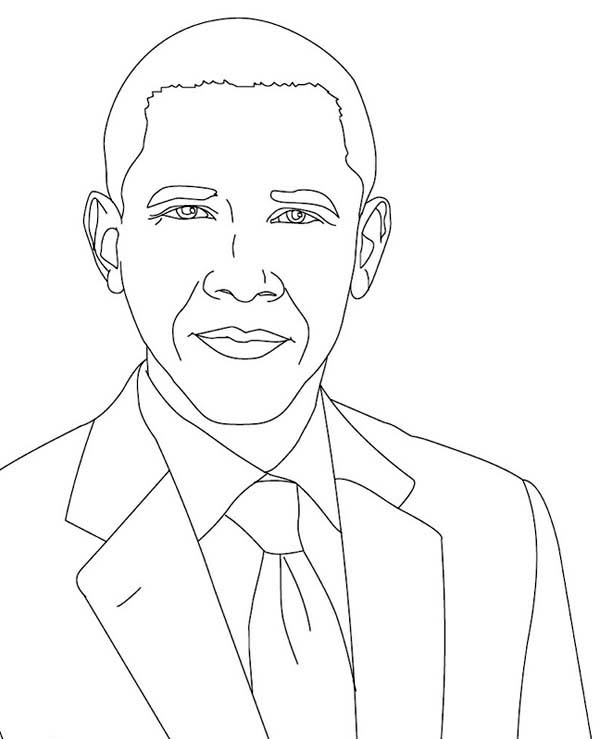 600x739 Chic Design Barack Obama Coloring Pages For Kids Printable