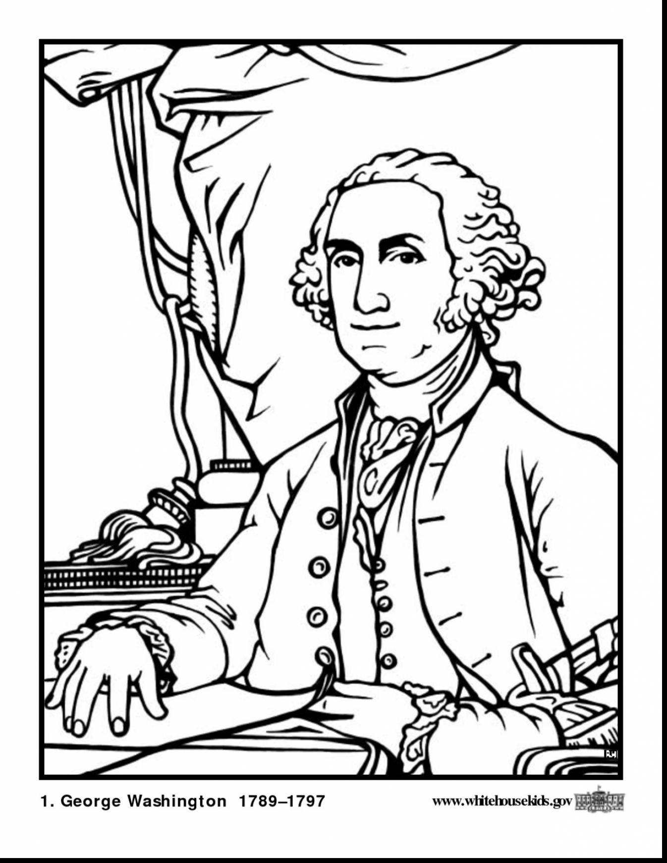 Abstract Presidents' Day coloring page