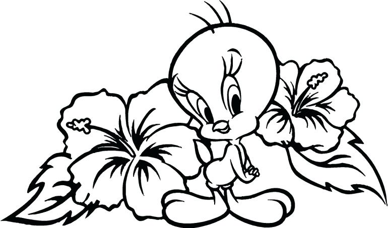 770x453 Pretty Flower Coloring Pages Fun To Print Of Flowers A Girl