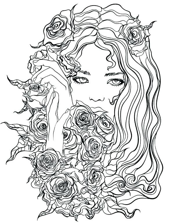 593x768 Pretty Girl Coloring Pages Pretty Girl And Boy Coloring Pages