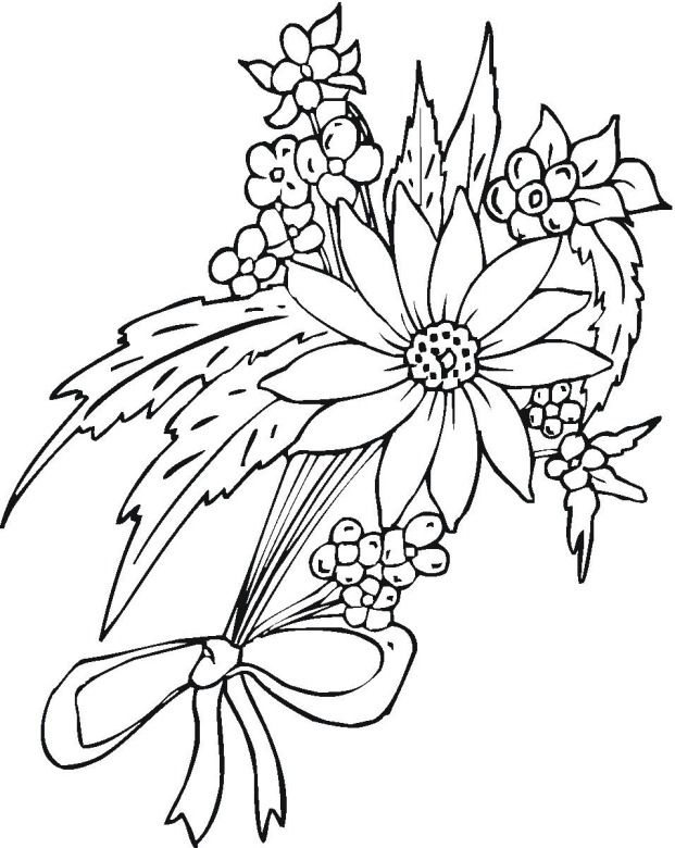 621x780 Flower Page Printable Coloring Sheets Flower Coloring Page