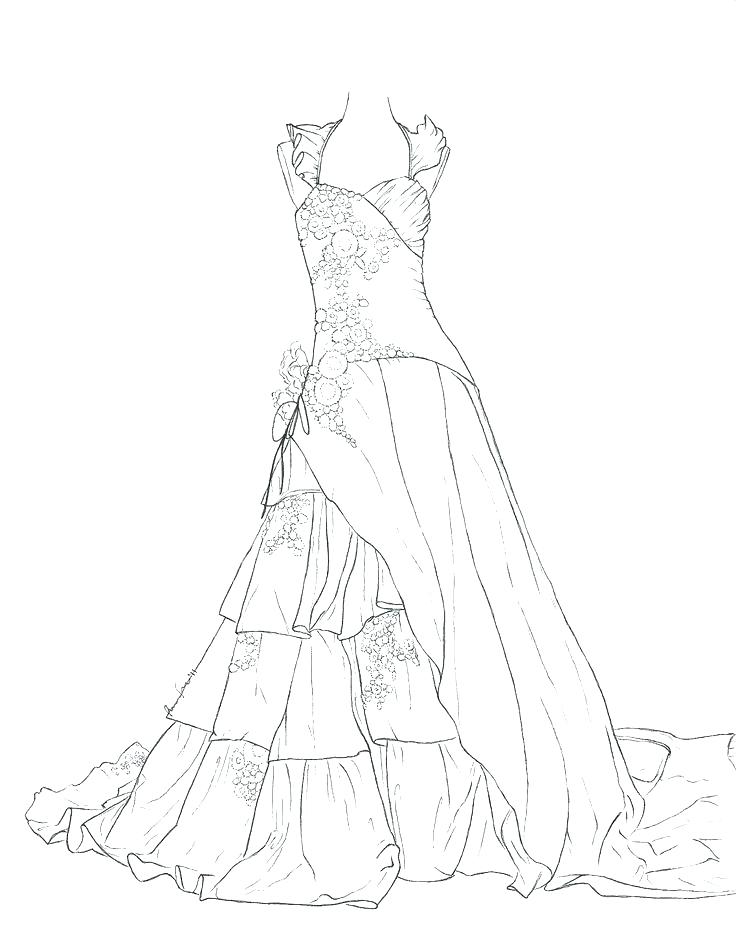 736x929 Dresses Coloring Pages Pretty Dresses Coloring Pages