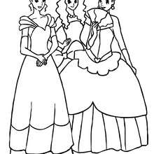 220x220 Princesses Dresses Coloring Pages