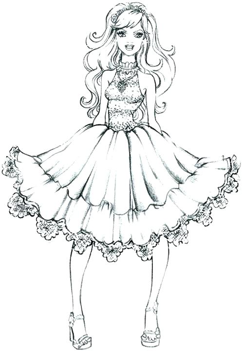 497x722 Princesses Dresses Coloring Pages Cute Princesses Coloring