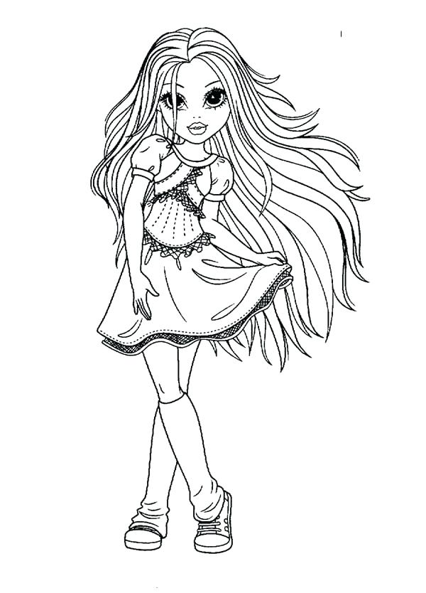 600x834 Pretty Girl Coloring Page Beautiful From Moxie Pages