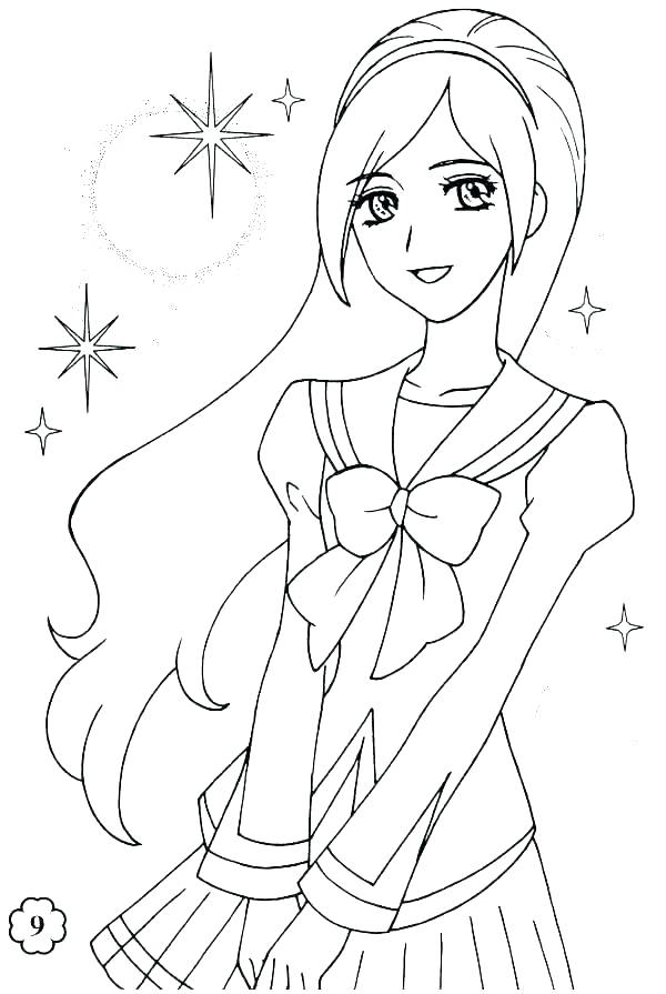 600x895 Printable Girl Coloring Pages Girl Pictures To Print Girl Coloring