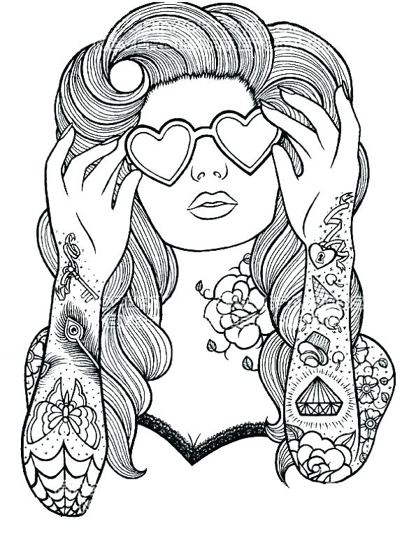 575x763 Free Girl Coloring Pages