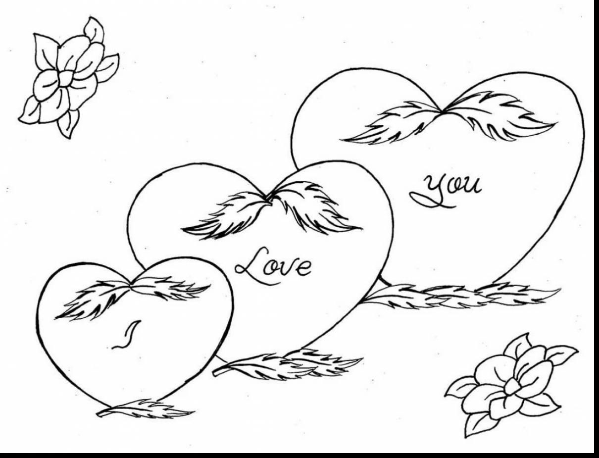 1210x925 Beautiful Love You Heart Coloring Pages With I