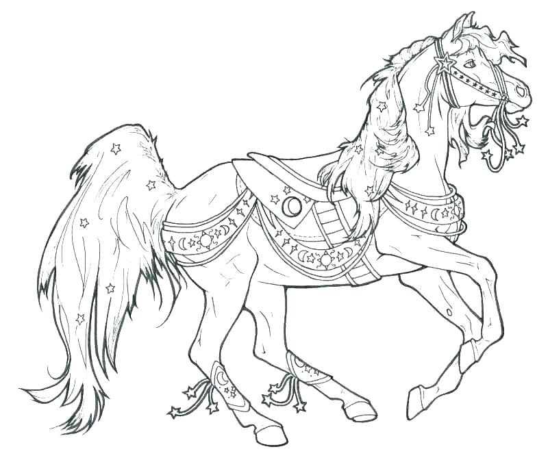 800x672 Printable Coloring Pages Horses