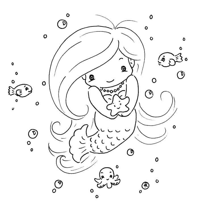 736x735 Cute Mermaid Coloring Pages Pin Page Baby Colouring Coloring