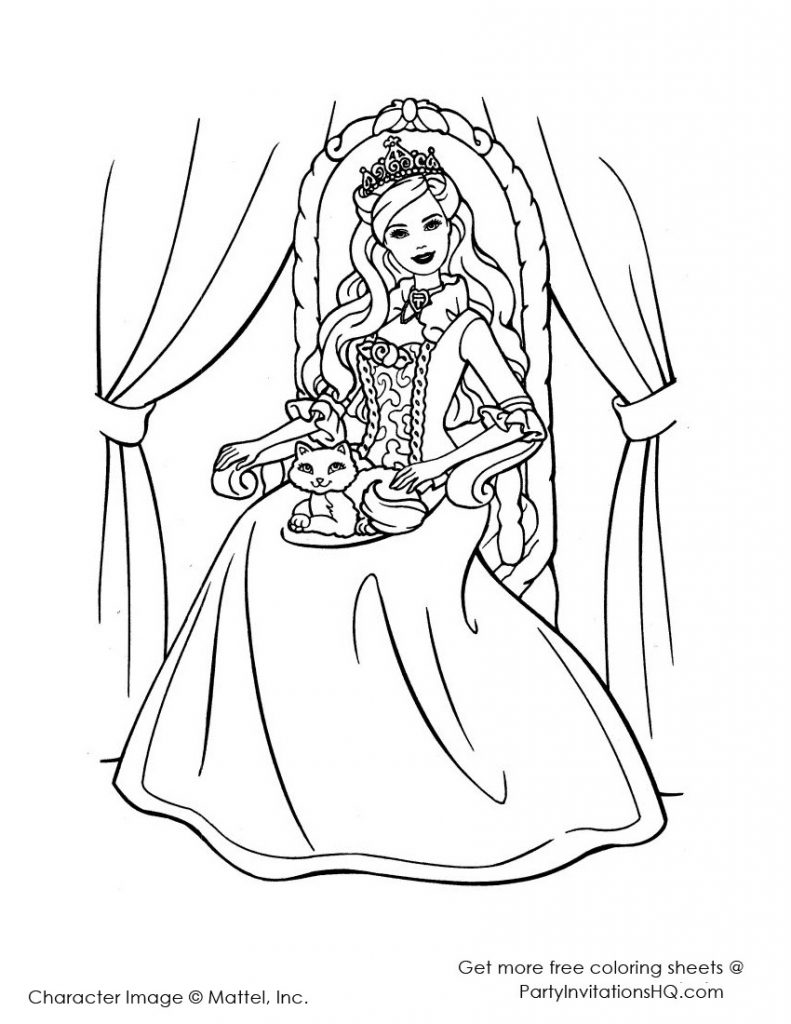 791x1024 Pretty Princess Coloring Pages Printable