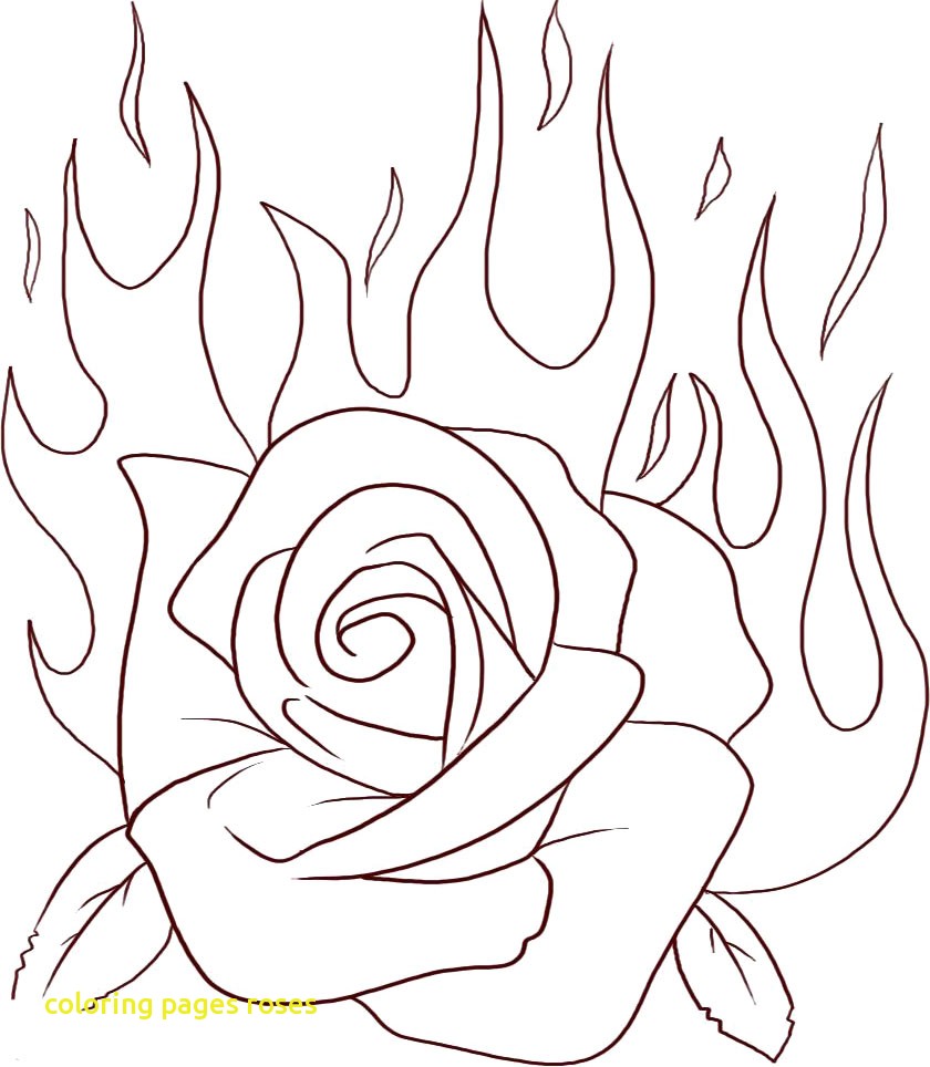 840x964 Great Red Roses Coloring Pages Beautiful For Rose