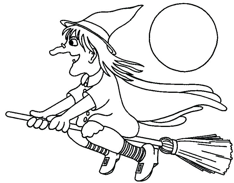 800x627 Witch Coloring Page