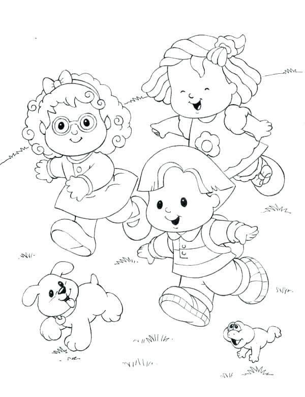 600x780 Fisher Price Coloring Pages Little People Coloring Little People