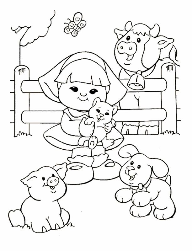 612x800 Little People Coloring Pages Free Printable Coloring Pages