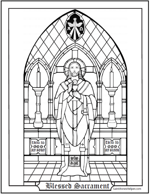 590x762 Priest Coloring Page At The Altar Of God