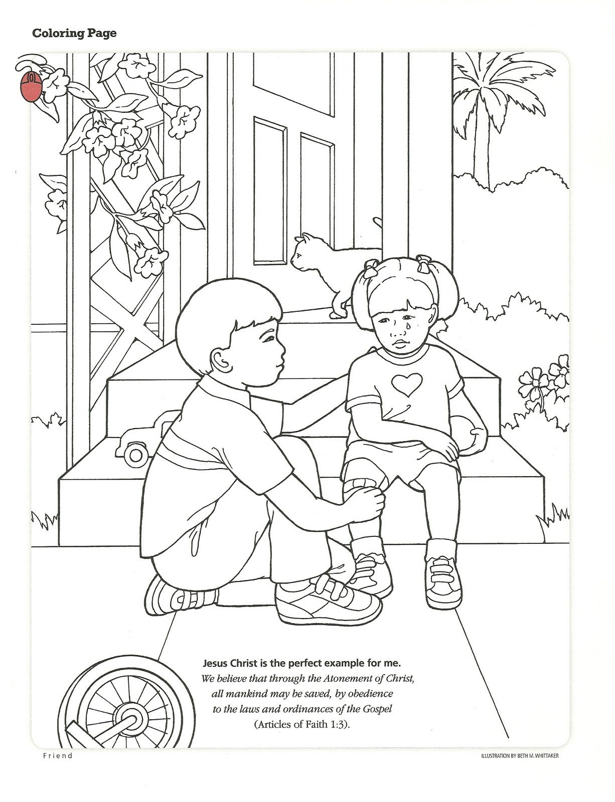 1226x1600 Lds Primary Coloring Pages Activity From The Friend, September