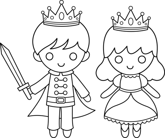 550x460 Prince And Princess Coloring Page Fairy Tales Theme Classroom