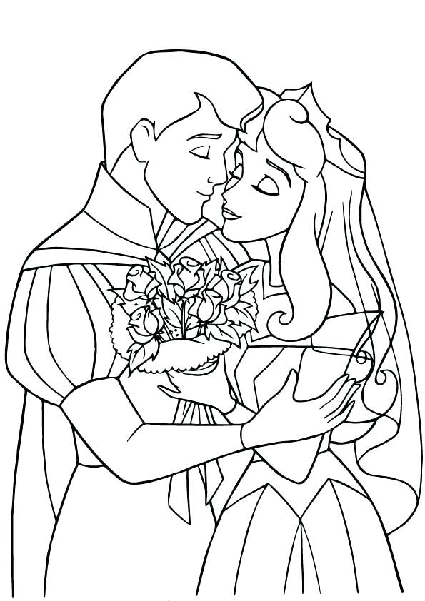 595x842 Sleeping Beauty Color Page Wedding Dress Coloring Pages Wedding