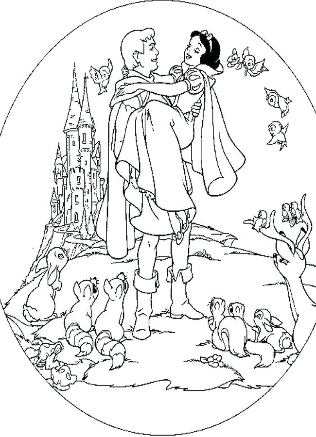 650x900 Prince Coloring Pages Prince Coloring Page Snow White And Prince