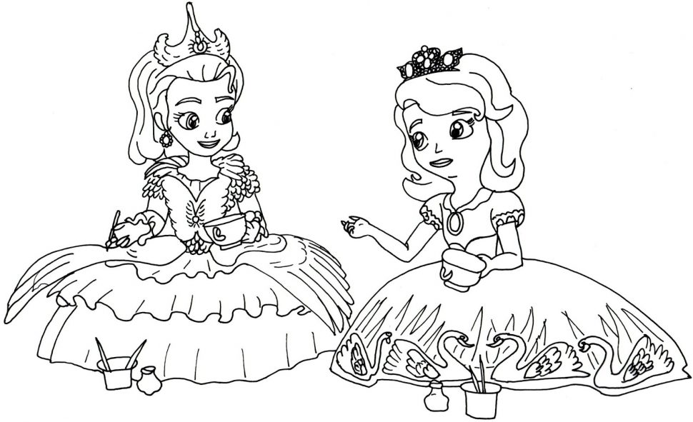 970x591 Disney Princess Colouring Book Film Princess Pictures To Color