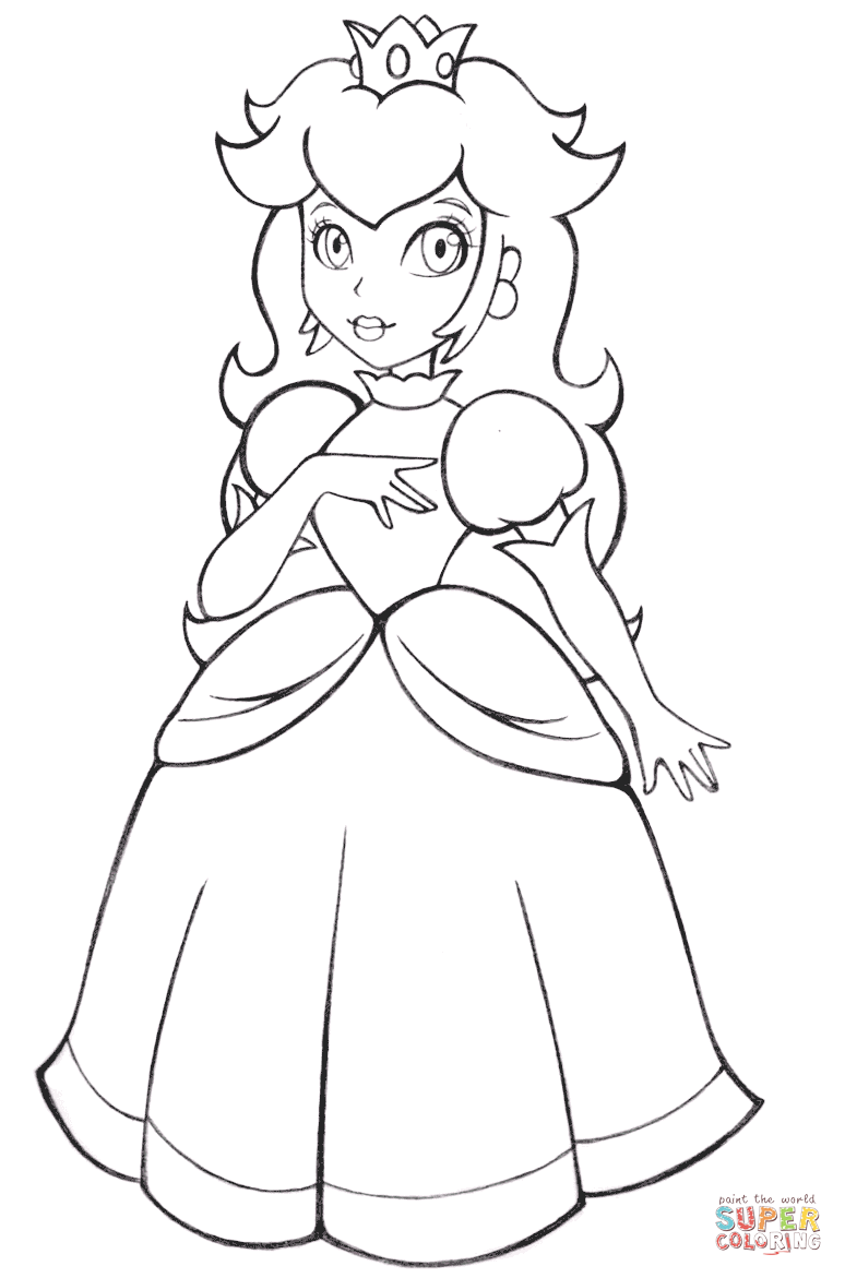 774x1171 Profitable Mario Princess Peach Coloring Pages To Print Free