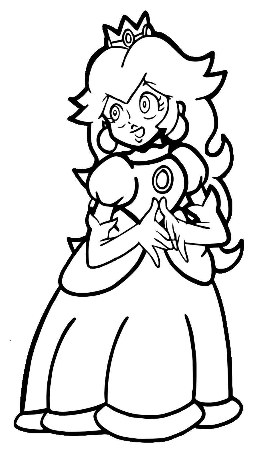 900x1592 Princess Peach Coloring Pages