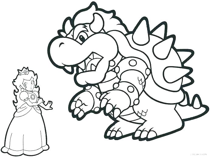 694x521 Mario Princess Peach Coloring Pages To Print Daisy Online Page P