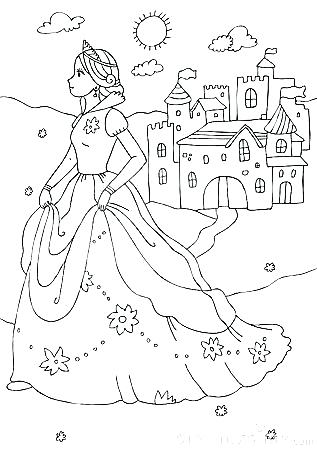 317x450 Princess Castle Coloring Page Princess And Castle Coloring Pages