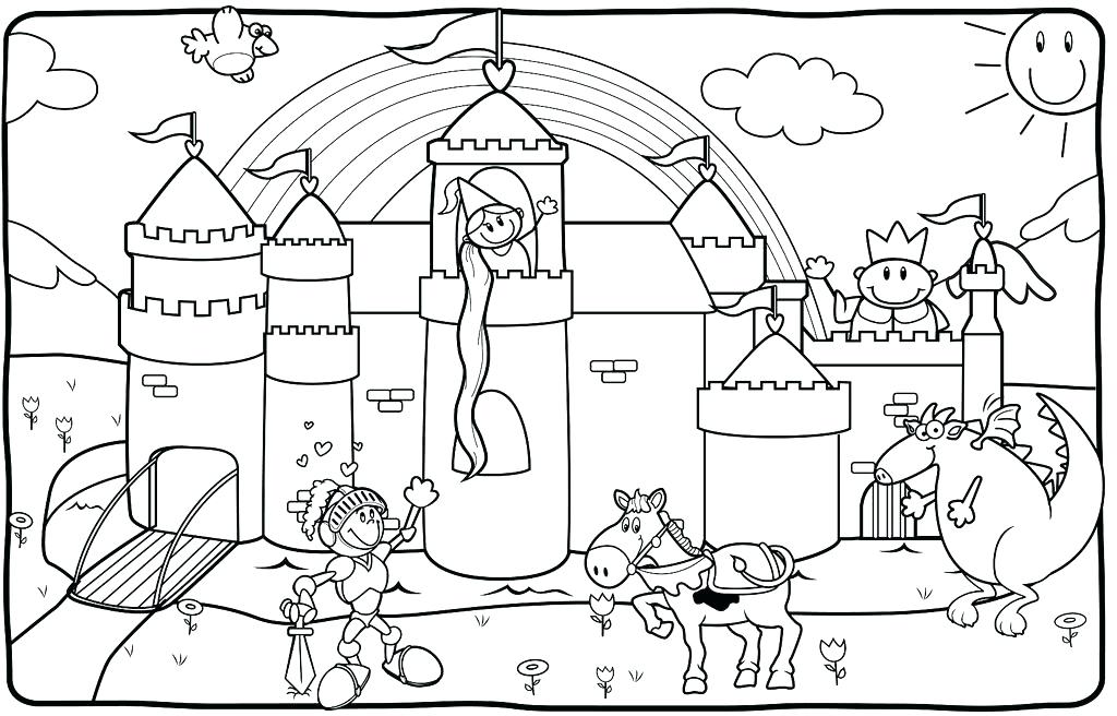 1024x656 Princess Castle Coloring Page Princess Castle Coloring Pages