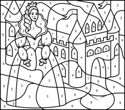 256x226 Princess And Castle Coloring Page Printables Apps For Kids