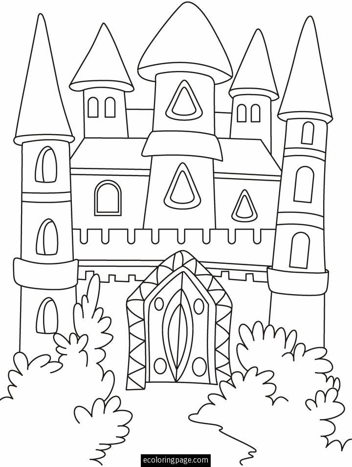 720x954 Fantasy Castle Coloring Page Printable Castles