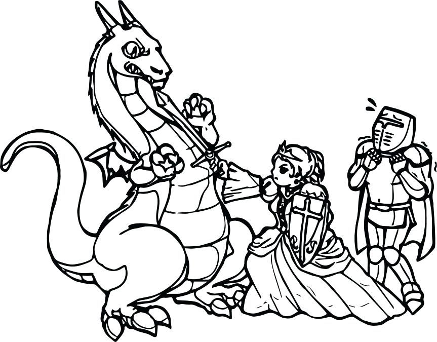 863x675 Dragon Princess Warrior Coloring Page Online Pages Ball Z Dragons