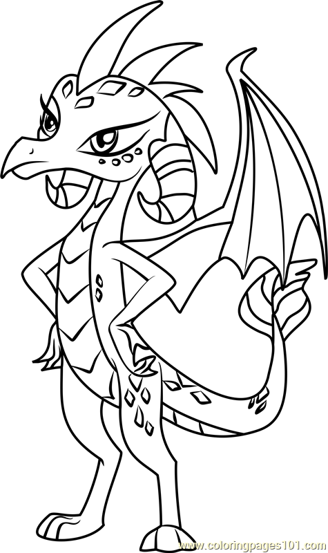 475x800 Princess Ember Coloring Page