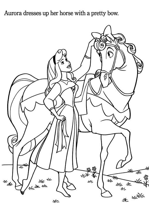 600x838 Princess And Horse Coloring Pages