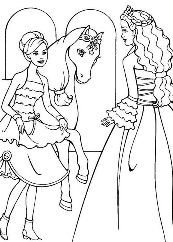 Princess And Horse Coloring Pages at GetDrawings | Free download