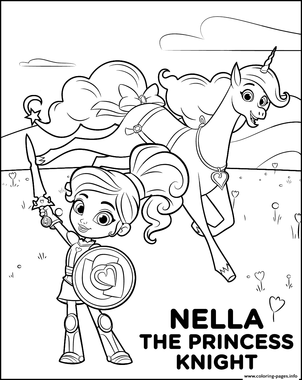 1024x1288 Princess And Knight Coloring Pages Printable