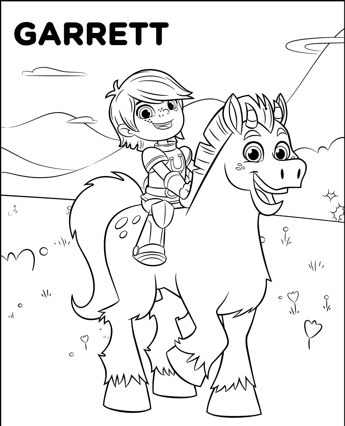 1200x1481 Free Printable Nella The Princess Knight Coloring Pages