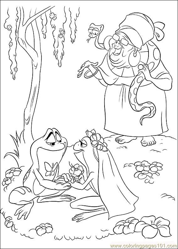 567x794 Princess Frog Coloring Page