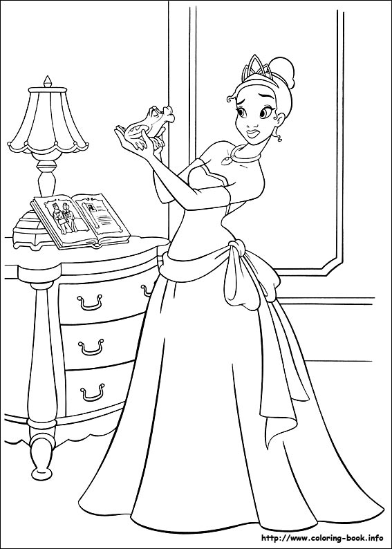 567x794 The Princess And The Frog Coloring Picture