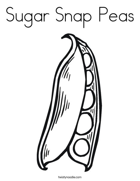 468x605 Sugar Snap Peas Coloring Page