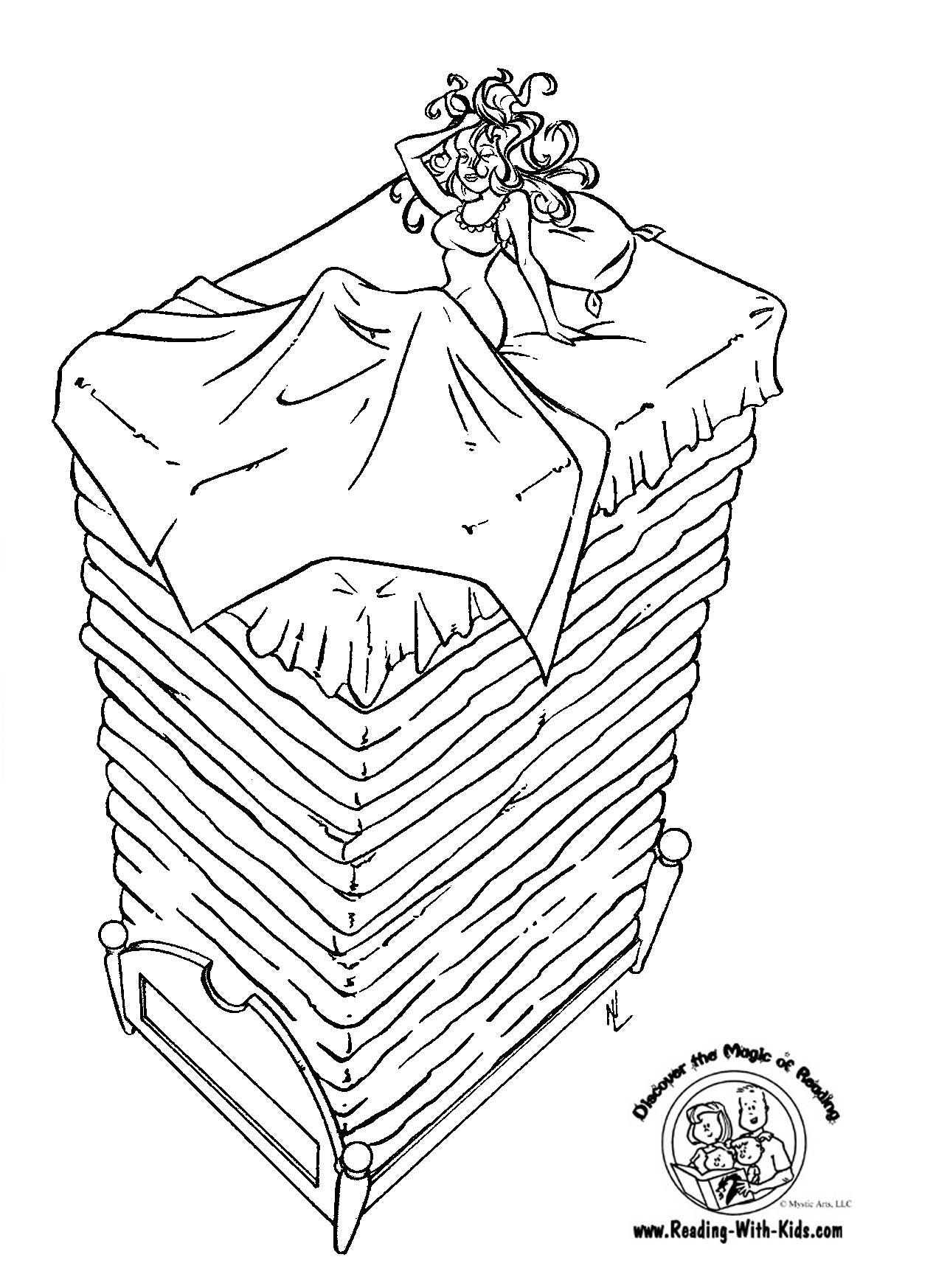 1269x1747 Colossal The Princess And Pea Coloring Pages F