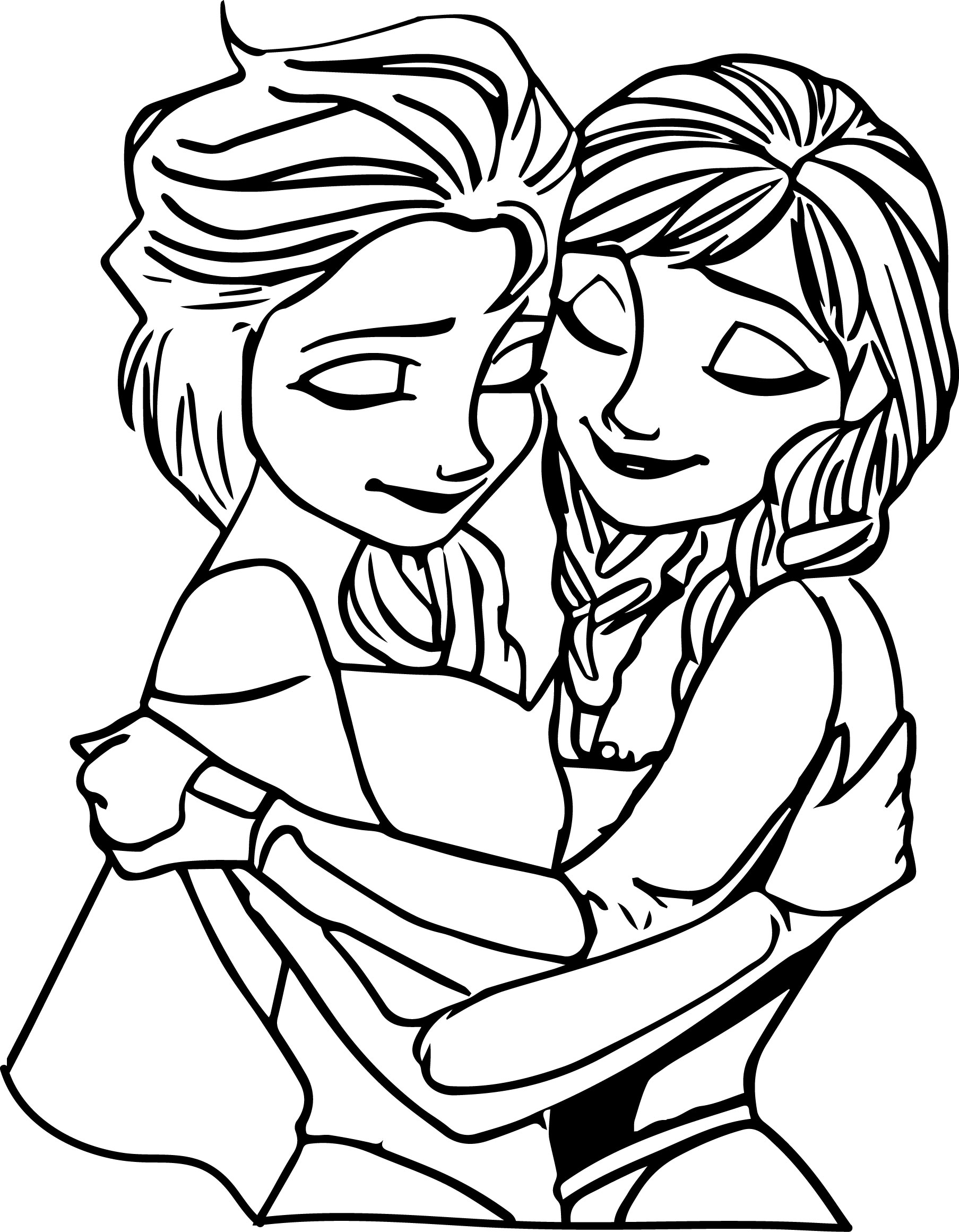1807x2321 Anna And Elsa Olaf Rescue Frozen Disney Coloring Pages Cartoons