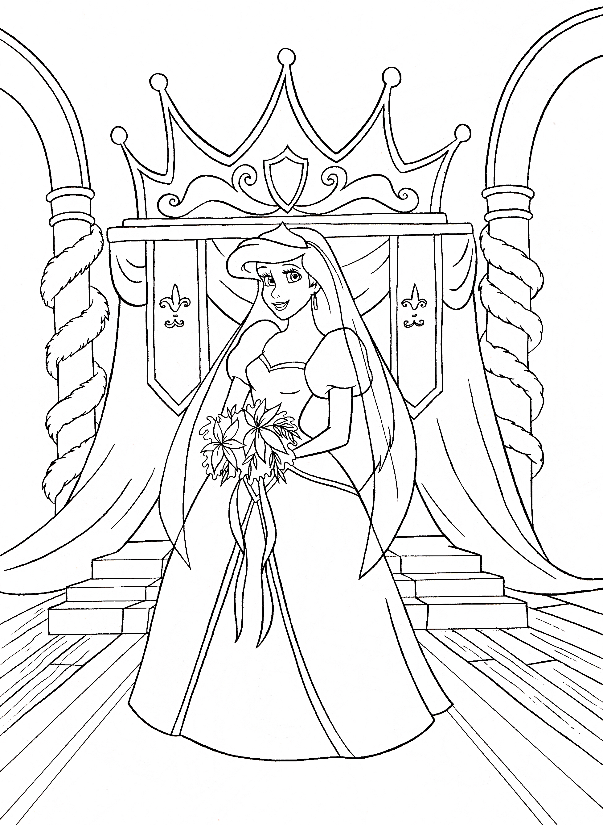 1956x2672 Disney Princess Ariel Coloring Pages