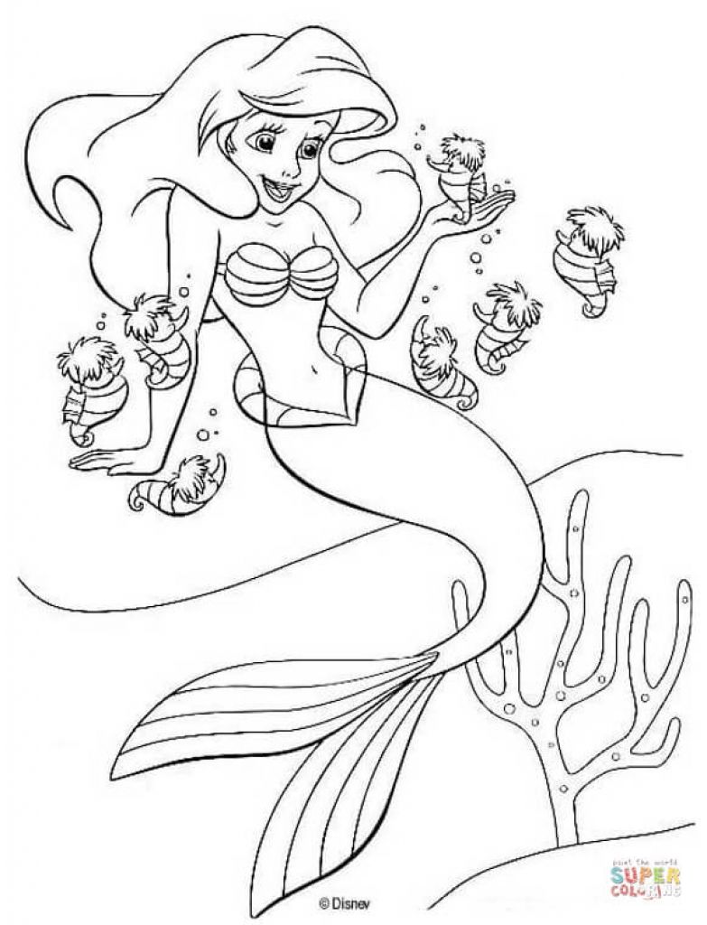 783x1024 The Best Little Mermaid Coloring Pages With Of Princess Ariel