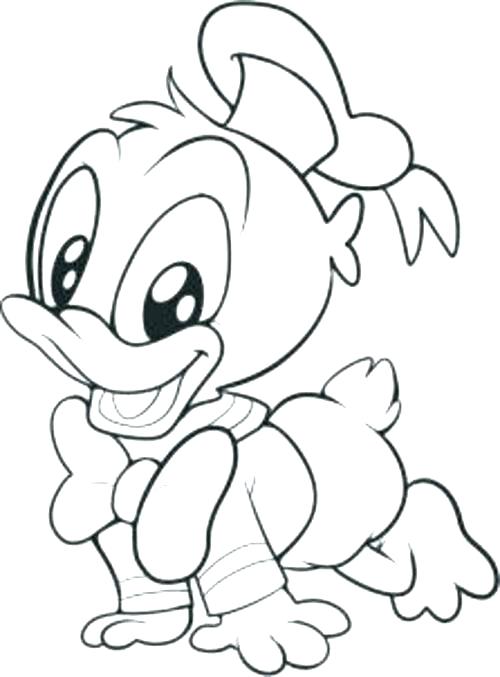 500x677 Disney Babies Coloring Pages Drawn Duck Baby Disney Princess