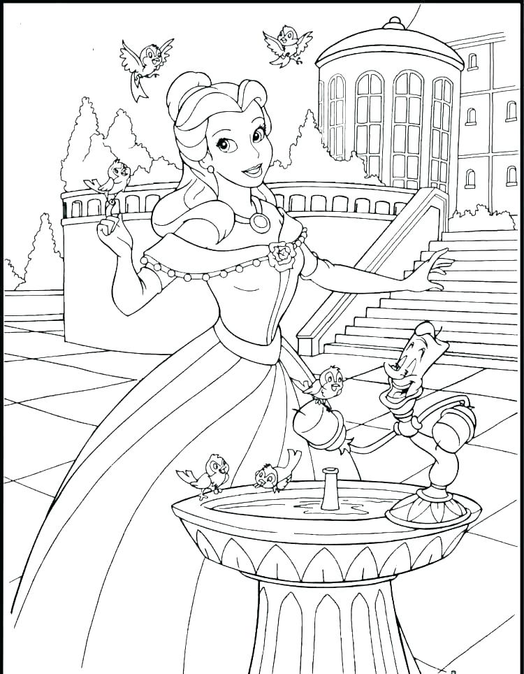 750x964 Baby Disney Princess Coloring Pages