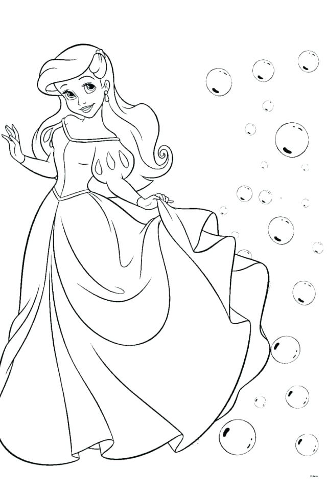 640x960 Princess Ariel Coloring Pages